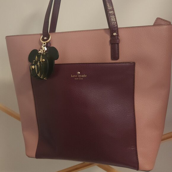MAUVE-O-LOUS! KATE SPADE Tote  Bag  Sadie Leather AUTHENTIC Good Condition! - Picture 1 of 7